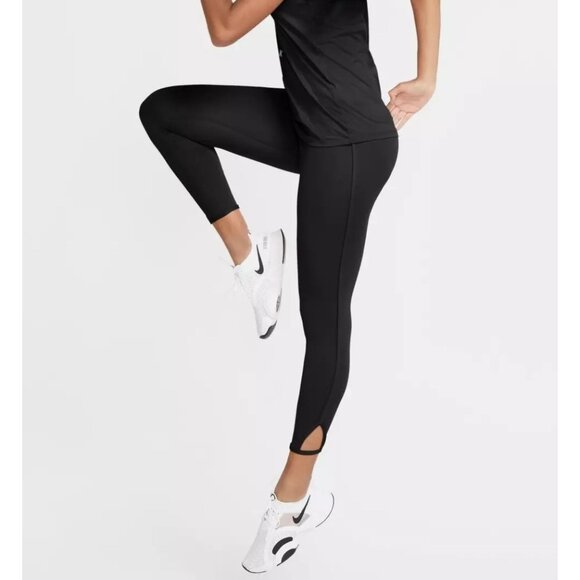 size XL NWT Nike Women's Yoga Black 7/8" High Rise tight fit Legging (DJ0801-010 - Picture 4 of 12